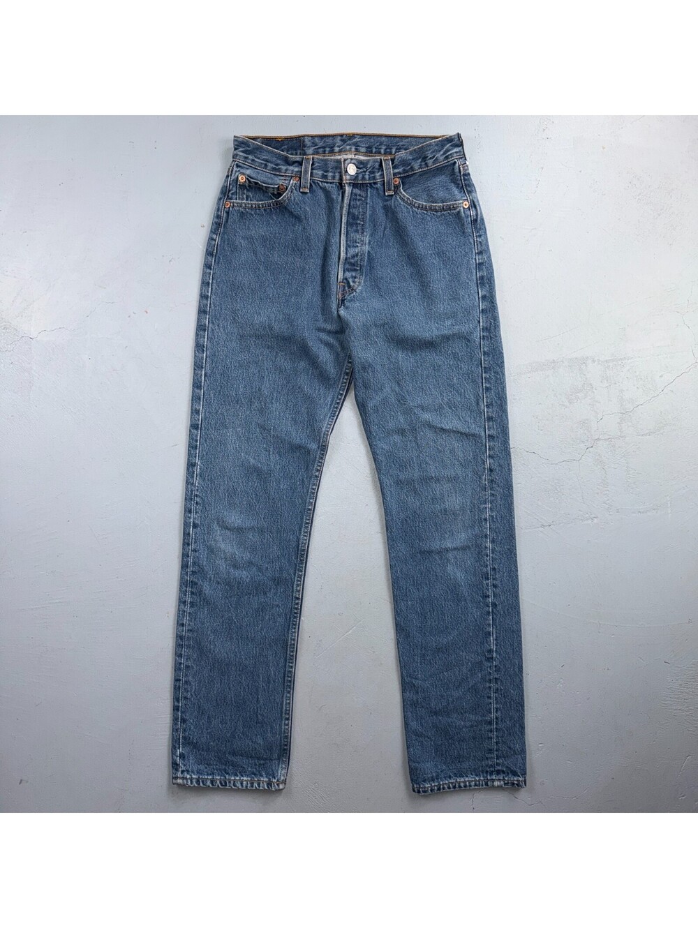 Levis 501 Vintage 90s USA XX Straight Leg Jeans Blue Med Wash 30x32 Act 28x30